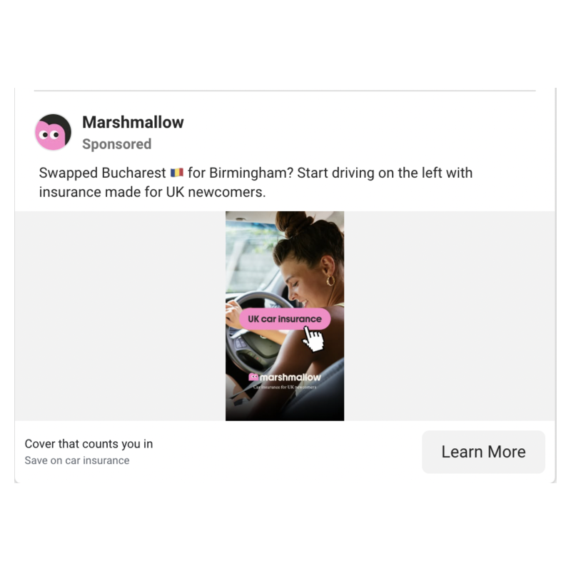 Marshmallow ad - Bucharest to Birmingham